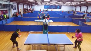 The enthusiasm for table tennis. She challenged the international competition with her favorite table tennis.