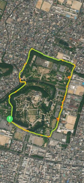<font color='blue' size='2'>1周:姫路城外周約3.5kmコース</font>